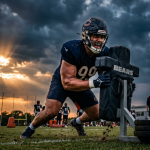 Massive Defensive End A.J. Epenesa Works Out for the Chicago Bears