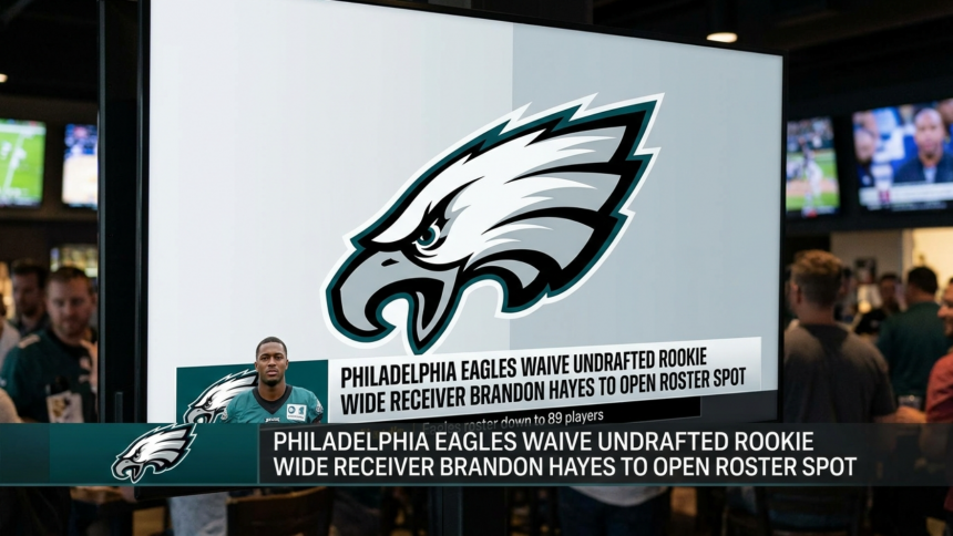 Eagles Waive Undrafted Rookie Wide Receiver Brandon Hayes to