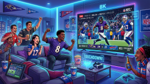 Fan enjoying NFL game streaming