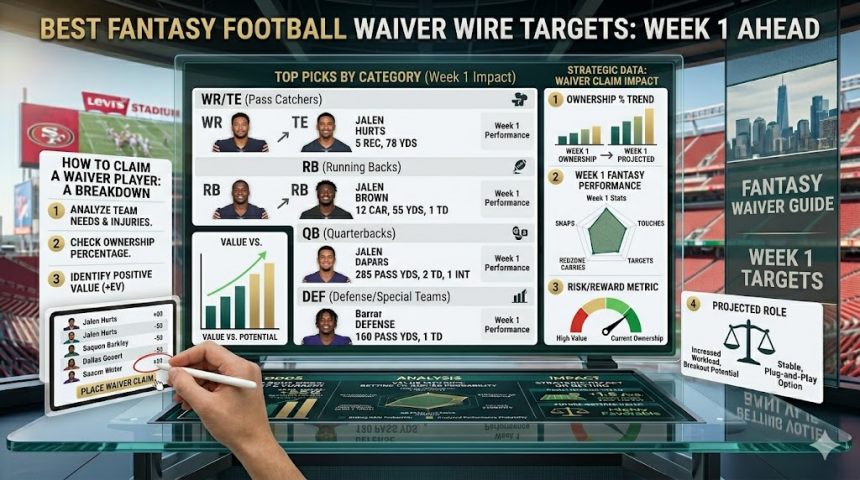Best Waiver Wire Targets for Fantasy Football Week 1