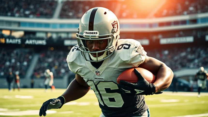 Miles Sanders Works Out For Raiders hakkında Amerikan futbolu görseli