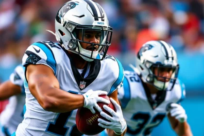 American football editorial image for Panthers linebacker nic scourton suffers ACL tear