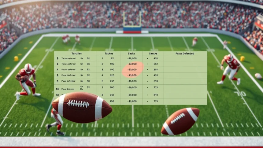 NFL Defensive Player Props: Tackles, Sacks, and Passes Defended Markets Explained American football editorial visual